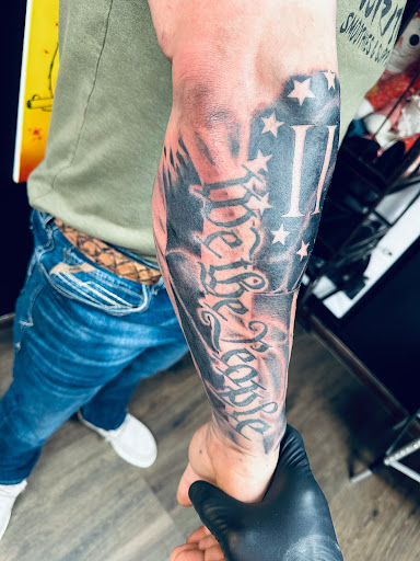 Explore sleeve tattoo idea, creative tattoo ideas in Lake Charles, available at Brand-X Tattoo & Piercing