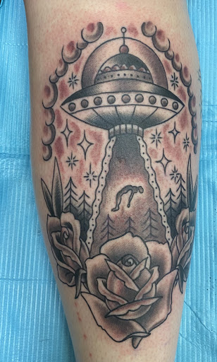 Explore full neck tattoo ideas for men, creative tattoo ideas in Mckinney, available at Anvil Tattoo