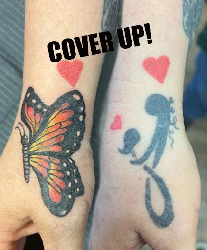 Explore matching father daughter tattoos ideas, creative tattoo ideas in Mesa, available at Ranger Tattoo & Piercing