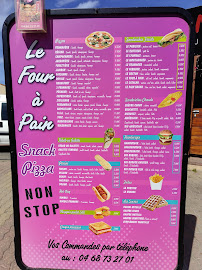 Menu du Le Four à Pain - Snack/Pizza à Sainte-Marie-la-Mer