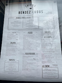 Restaurant Café du Rendez-Vous à Paris - menu / carte