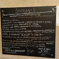Menu / carte de Sopranis à Genoa