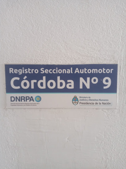 Registro del Automotor Córdoba N° 9