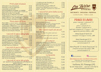 Menu du Ristorante Pizzeria La Torre à Pianengo