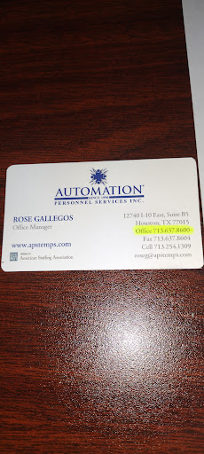 Temp Agency «Automation Personnel Services Inc», reviews and photos, 12740 East Fwy B5, Houston, TX 77015, USA