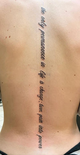 Explore foreign language tattoo ideas, creative tattoo ideas in Cocoa, available at Rorschach Tattoo Shop and Piercing Studio