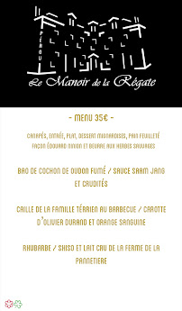 Le Manoir de la Régate à Nantes menu