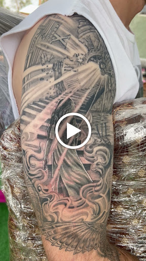 Explore nike tattoo ideas, creative tattoo ideas in Woodside, available at Vitruvian Tattoo Culture