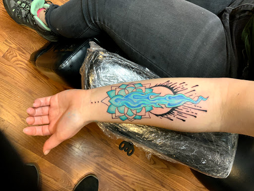 Explore moon and sun tattoo ideas, creative tattoo ideas in Butler, available at Kryptic Skin Tattoo