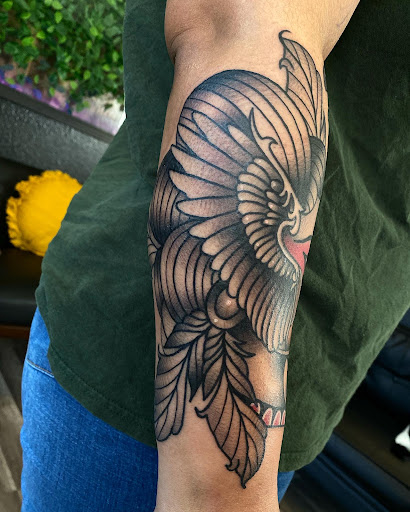 Explore fantasy book tattoo ideas, creative tattoo ideas in Modesto, available at Dying Art Tattoo