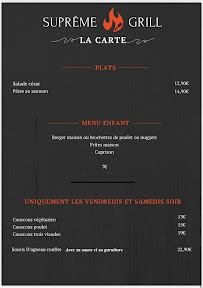 Menu du Suprême grill à Saint-Berthevin