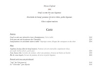 Restaurant gastronomique Toit Pour Toi, Restaurant Christine et Didier Cozzolino à Orcet (le menu)