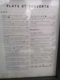 Menu du Monsieur Mouette à Capbreton