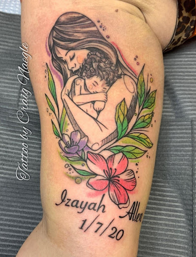 Explore simple thigh tattoo ideas, creative tattoo ideas in San Tan Valley, available at Frontier Tattoo Company