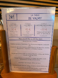 La Table de Valmy à Argelès-sur-Mer menu