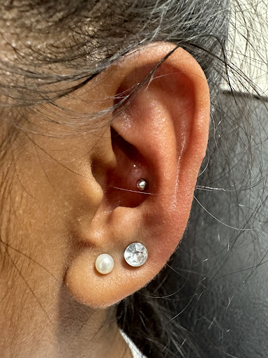 Explore tattoo behind ear ideas, creative tattoo ideas in Kingsland, available at These Colors Dont Run Tattoo & Piercing