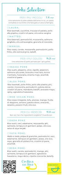 Poke Bowl Quartu à Quartu Sant'Elena carte