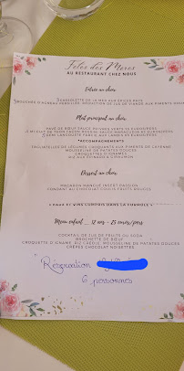 Menu / carte de Chez Nous à Saint-François