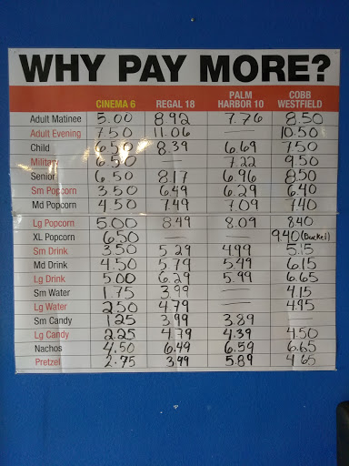 Movie Theater «Cinema 6», reviews and photos, 9510 US-19, Port Richey, FL 34668, USA