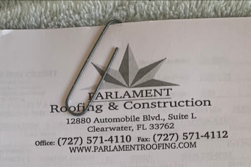 Roofing Contractor «Parlament Roofing and Construction», reviews and photos, 12880 Automobile Blvd l, Clearwater, FL 33762, USA