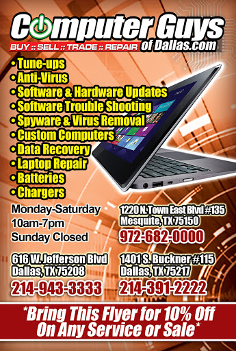 Mobile Phone Repair Shop «Computer Guys of Dallas», reviews and photos, 616 W Jefferson Blvd, Dallas, TX 75208, USA