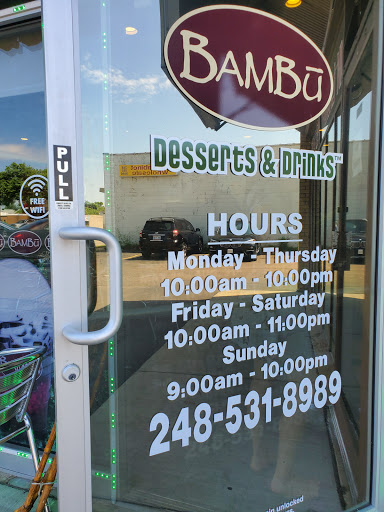 Coffee Shop «Bambu Desserts & Drinks Madison Heights», reviews and photos, 30804 John R Rd, Madison Heights, MI 48071, USA