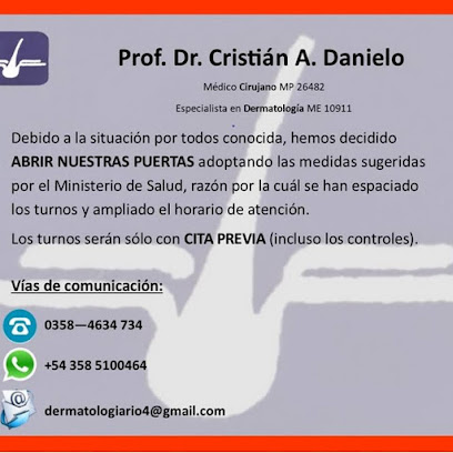 Prof. Dr. Cristián A. Danielo - Clínica de Enf. de la Piel - Río Cuarto -