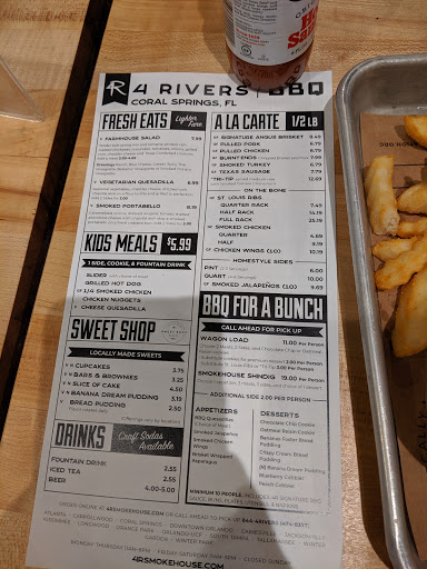 Barbecue Restaurant «4 Rivers Smokehouse», reviews and photos, 2660 N University Dr, Coral Springs, FL 33065, USA