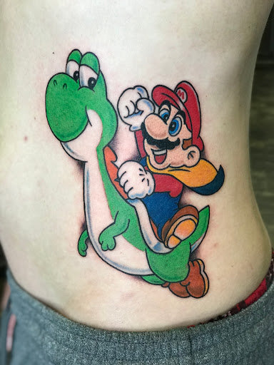 Explore arm filler tattoo ideas, creative tattoo ideas in Oklahoma City, available at Black Magic Tattoo