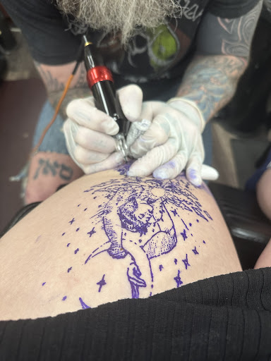 Explore cute dinosaur tattoo ideas, creative tattoo ideas in Lancaster, available at Thou Art