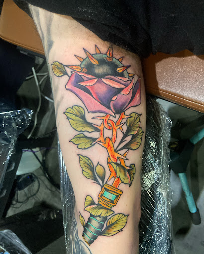 Explore leo tattoo ideas for men, creative tattoo ideas in Findlay, available at Tattoos by Brayden