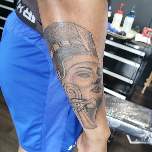 Explore redrum tattoo ideas, creative tattoo ideas in Dallas, available at Legendary Art Tattoo Studio