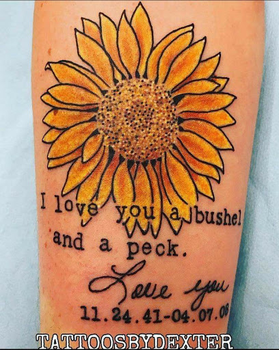 Explore mens memorial tattoo ideas, creative tattoo ideas in Mckinney, available at Borrowed Time Fine Art Gallery Tattoo Shop