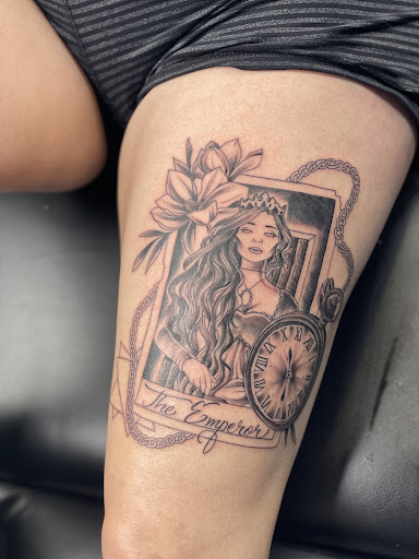 Explore name tattoo ideas on neck, creative tattoo ideas in Ottawa, available at Dreams & Themes Tattoo Studio