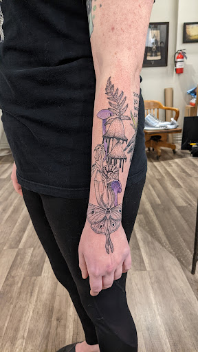 Explore farm tattoo ideas, creative tattoo ideas in Portland, available at Dire Wolf Tattoo Studio