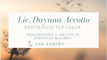 Psicologa Licenciada Dayana Accotto