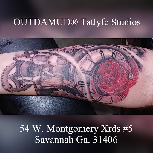 Explore sleeve tattoo ideas for women, creative tattoo ideas in Savannah, available at Tatlyfe Studios