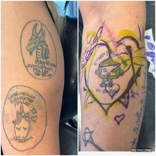 Explore american traditional elbow tattoo ideas, creative tattoo ideas in Des Moines, available at Adrenaline Studios Tattoo