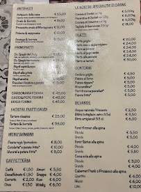 Menu du Do Spaghi à Chioggia