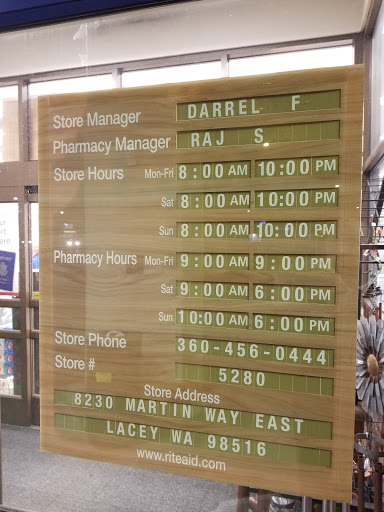 Pharmacy «Rite Aid», reviews and photos, 8230 Martin Way E, Olympia, WA 98516, USA