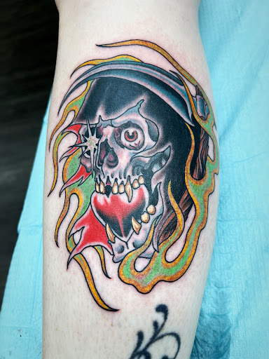 Explore ford mustang tattoo ideas, creative tattoo ideas in Twentynine Palms, available at Hilltop Tattoo Company