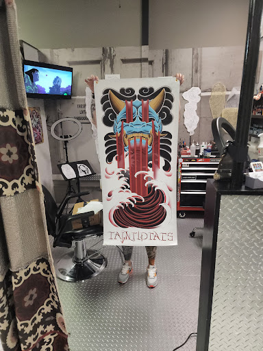 Explore cute dog tattoos ideas, creative tattoo ideas in Greensboro, available at Golden Spiral Studios