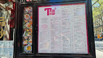 Restaurant Thaï Thaï à Paris menu