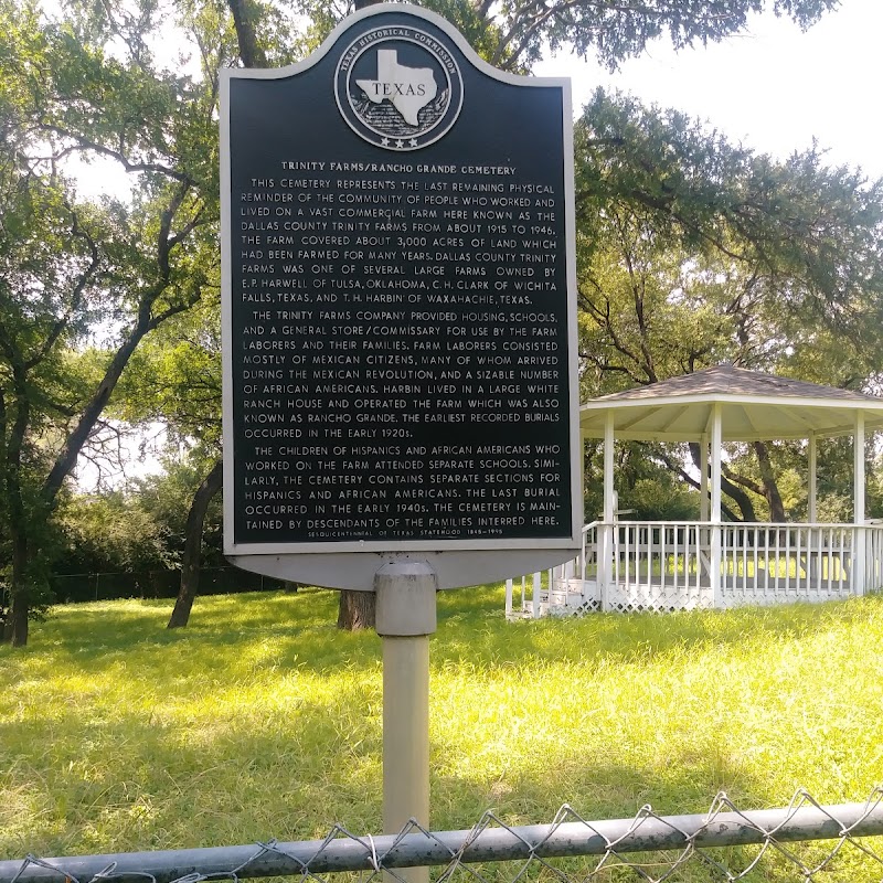 Trinity Farms Rancho Grande Cemetery - Texas State Historical Marker