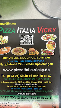 Carte du Pizza Italia Vicky à Spaichingen