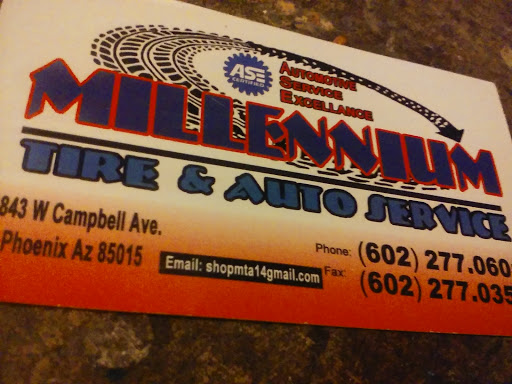 Auto Repair Shop «Millennium Tire And Auto Service», reviews and photos, 1843 W Campbell Ave, Phoenix, AZ 85015, USA