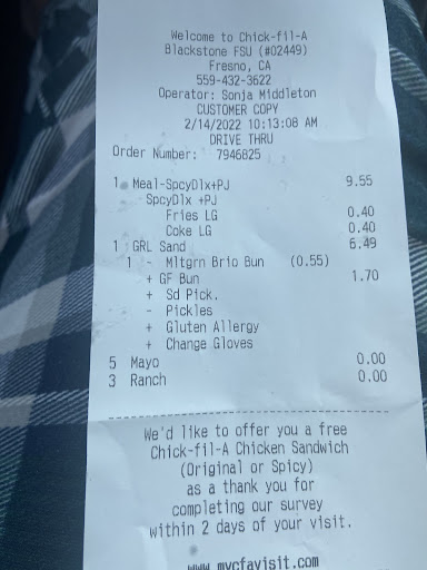 Fast Food Restaurant «Chick-fil-A», reviews and photos, 8040 N Blackstone Ave, Fresno, CA 93720, USA