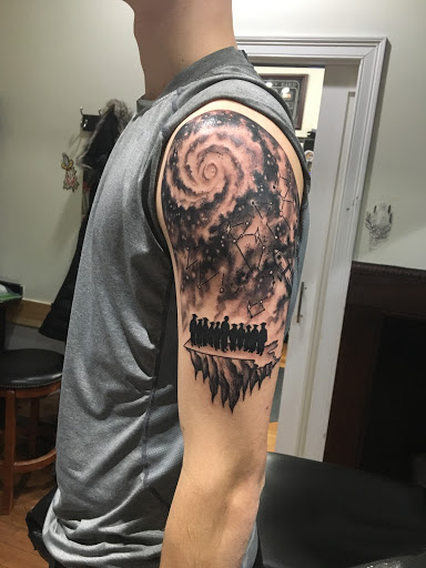Explore barbie movie tattoo ideas, creative tattoo ideas in Boston, available at Boston Barber & Tattoo Co.