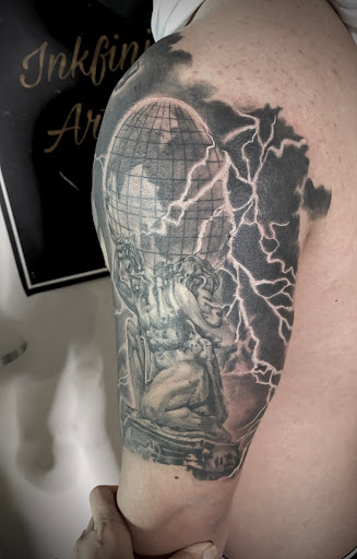 Explore virgin mary tattoo ideas, creative tattoo ideas in San Diego, available at Inkfinite Artistry