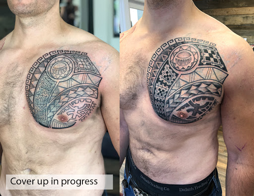 Explore sleeve tattoo filler ideas, creative tattoo ideas in Alexandria, available at Sayan Tattoo Company